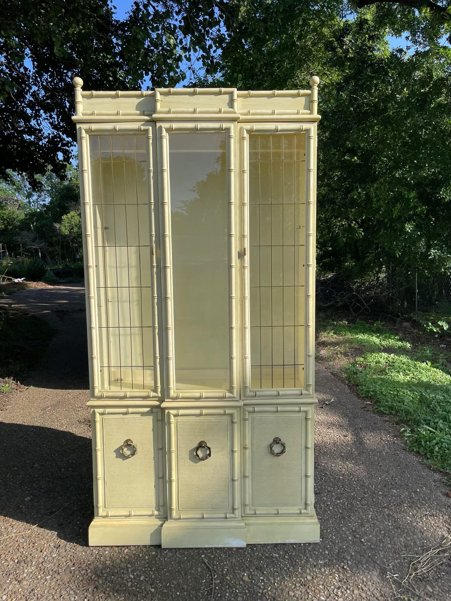 Faux Bamboo China Cabinet Available for customization!