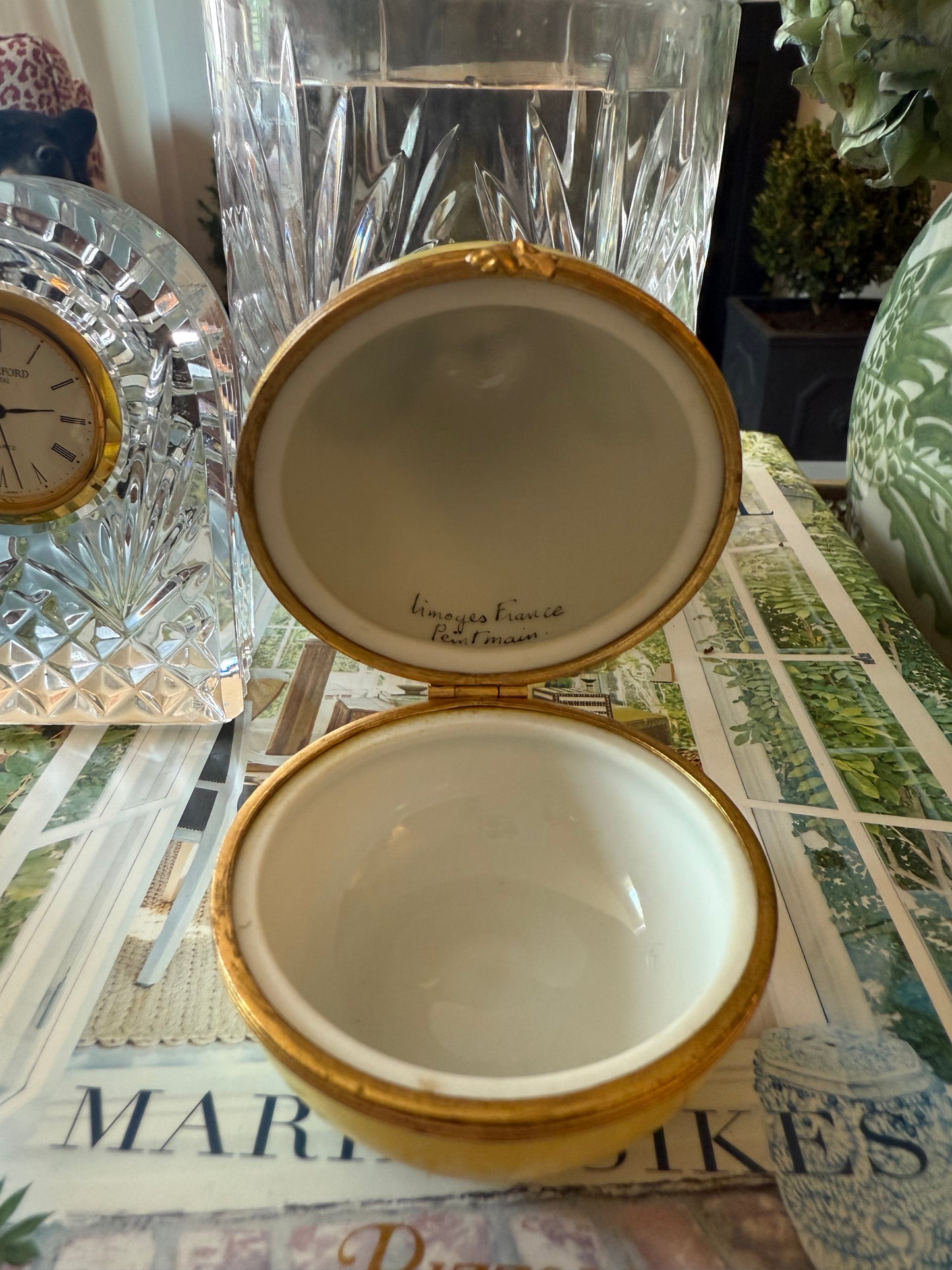 Vintage Hand Painted Limoges-Pear W/Rare Matching Pair Clasp