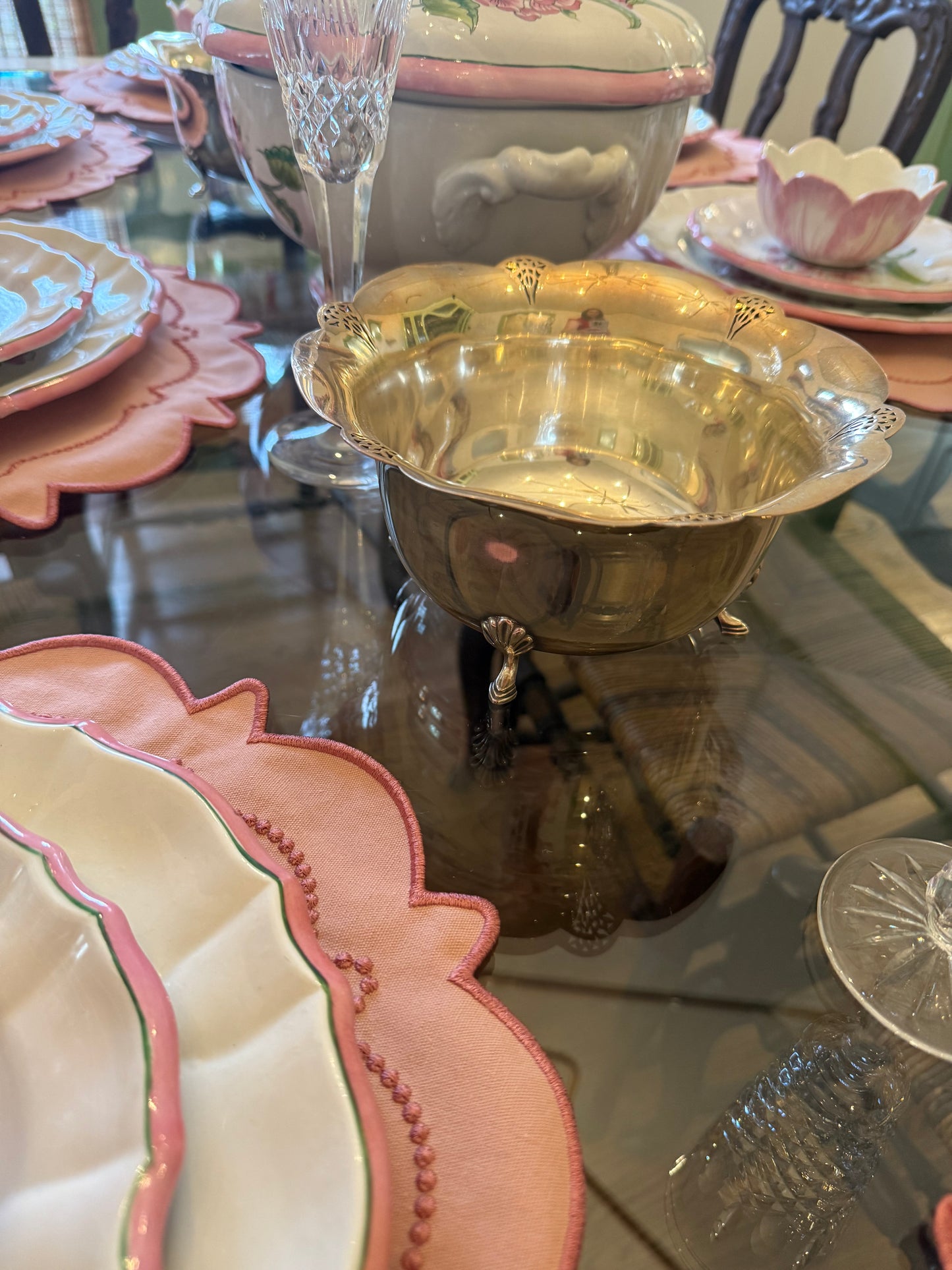 WM Rogers Silver plated Scalloped Bowl