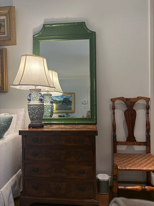 Faux bamboo mirror