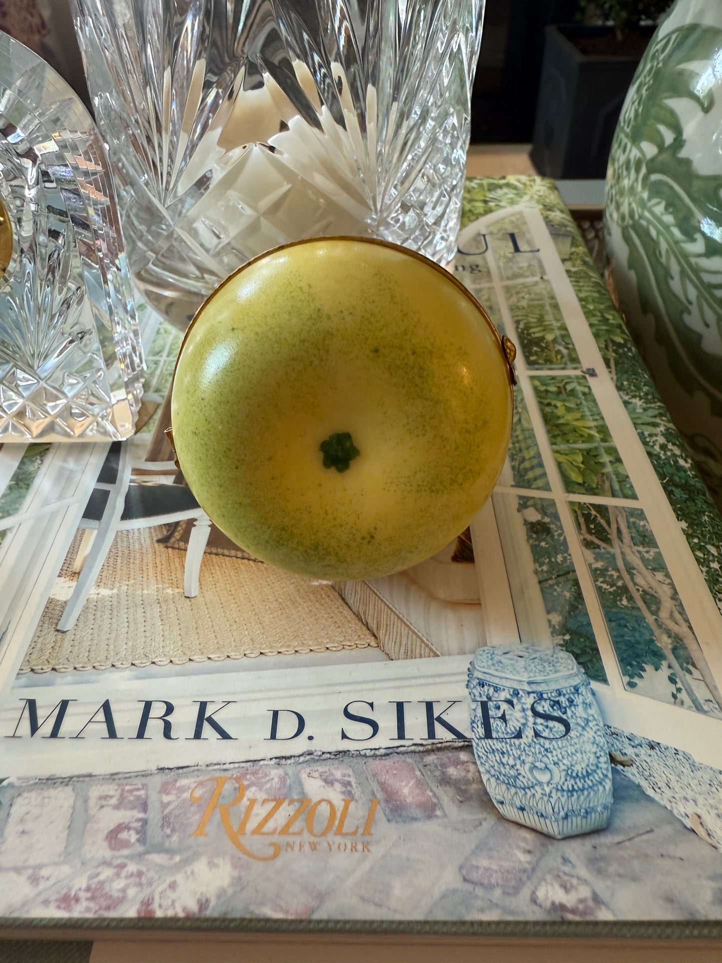 Vintage Hand Painted Limoges-Pear W/Rare Matching Pair Clasp