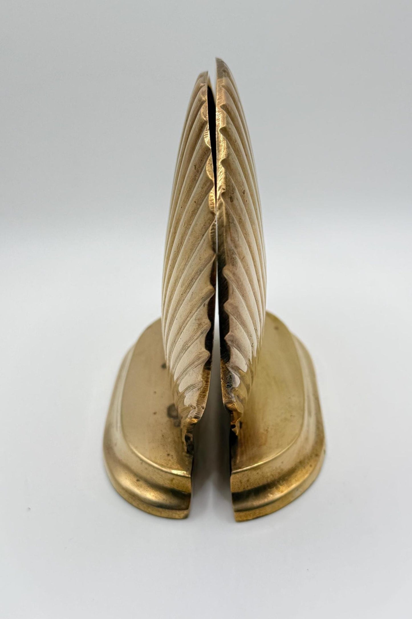 Pair of Brass Clam Shell Bookends